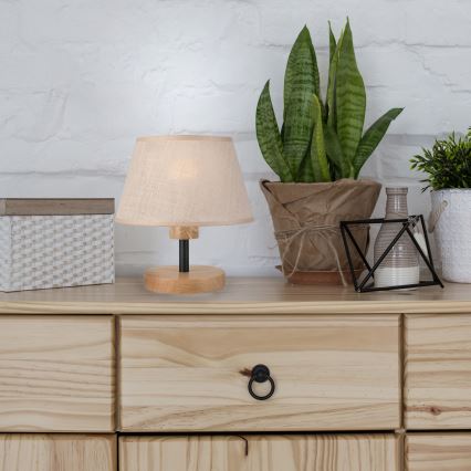 Brilagi - LED Stolna lampa ANTHONY 1xE14/40W/230V hrast/bež