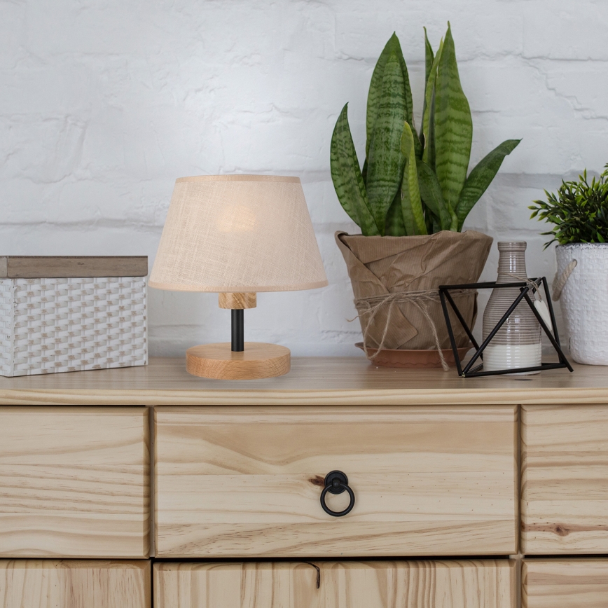 Brilagi - LED Stolna lampa ANTHONY 1xE14/40W/230V hrast/bež