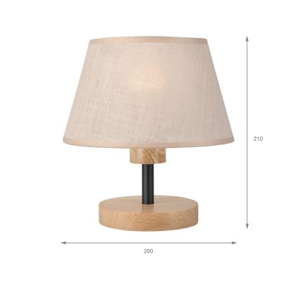 Brilagi - LED Stolna lampa ANTHONY 1xE14/40W/230V hrast/bež