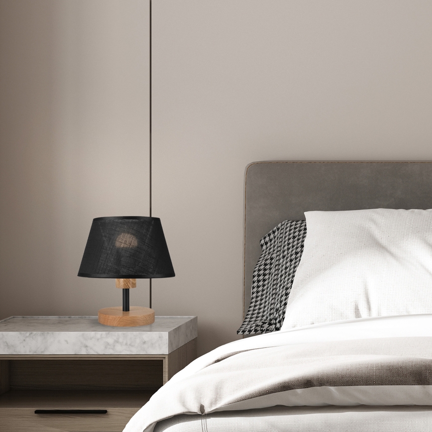 Brilagi - LED Stolna lampa ANTHONY 1xE14/40W/230V hrast/crna