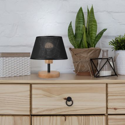 Brilagi - LED Stolna lampa ANTHONY 1xE14/40W/230V hrast/crna