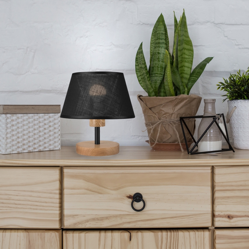 Brilagi - LED Stolna lampa ANTHONY 1xE14/40W/230V hrast/crna