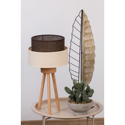 Brilagi - LED stolna lampa BOHO STIL 1xE27/15W/230V kremasta/smeđa