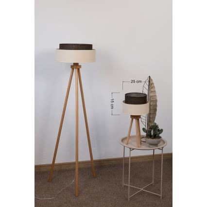 Brilagi - LED stolna lampa BOHO STIL 1xE27/15W/230V kremasta/smeđa