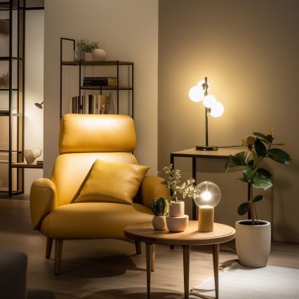 Brilagi - LED Stolna lampa MILLA 4xG9/3W/230V crni krom/bijela