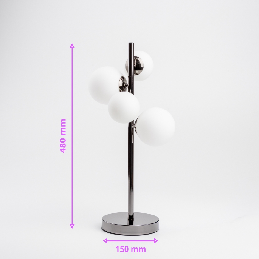 Brilagi - LED Stolna lampa MILLA 4xG9/3W/230V crni krom/bijela