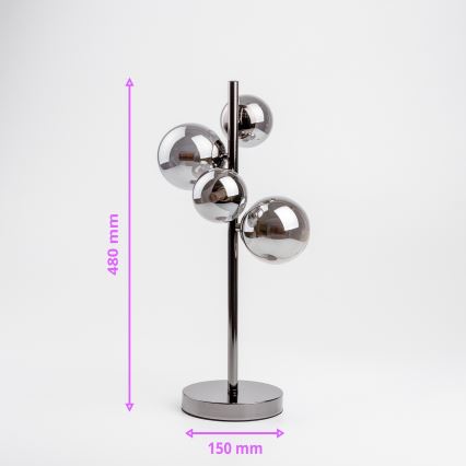 Brilagi - LED Stolna lampa MILLA 4xG9/3W/230V sjajni krom/dimna