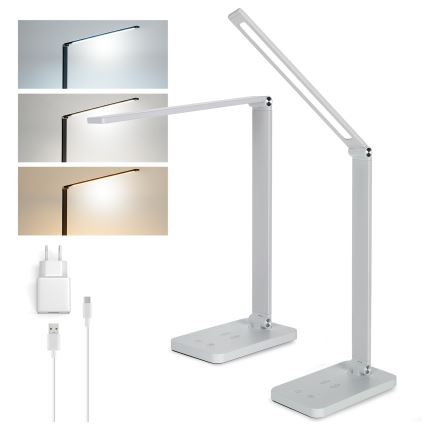 Brilagi - LED stolna lampa s dodirnim prigušivačem i bežičnim Qi punjenjem MODO CHARGE LED/7W/5V 3000/4000/6000K bijela