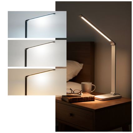 Brilagi - LED stolna lampa s dodirnim prigušivačem i bežičnim Qi punjenjem MODO CHARGE LED/7W/5V 3000/4000/6000K bijela