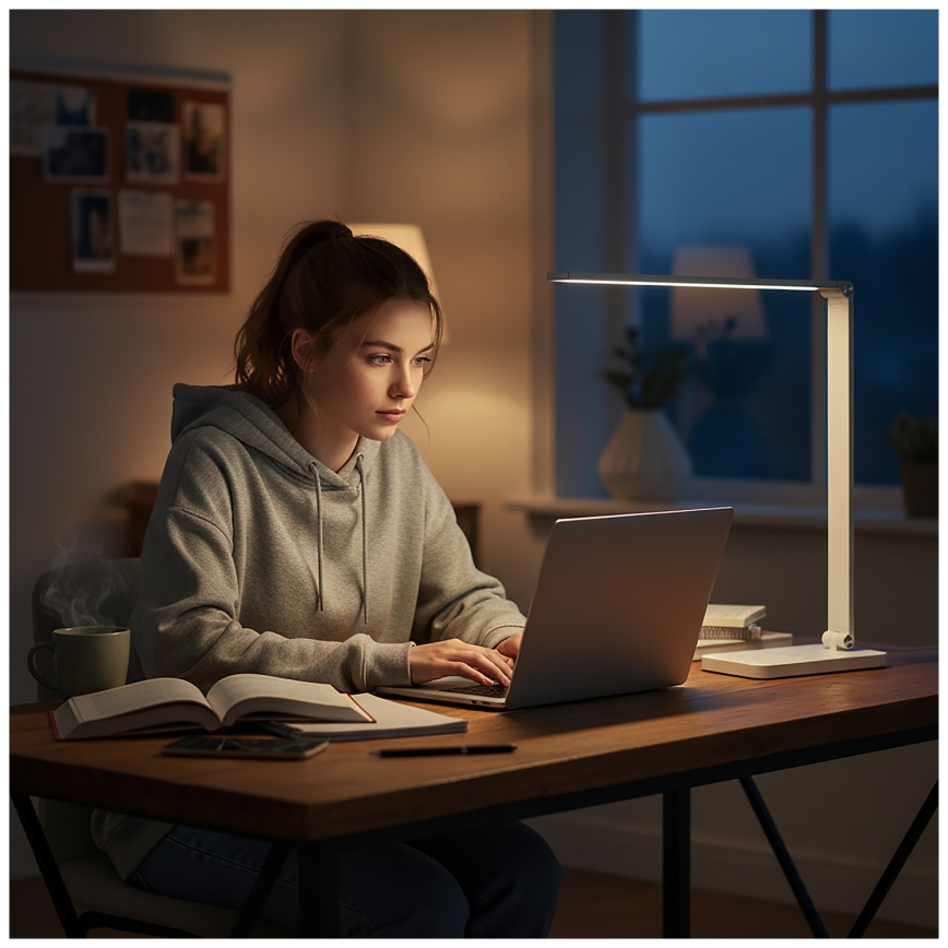 Brilagi - LED stolna lampa s dodirnim prigušivačem i bežičnim Qi punjenjem MODO CHARGE LED/7W/5V 3000/4000/6000K bijela