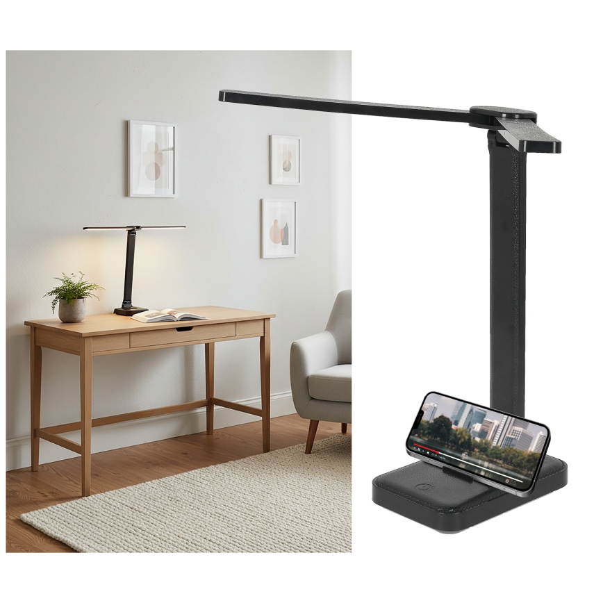 Brilagi - LED stolna lampa s mogućnošću prigušivanja MODO DUO LED/8W/5V 3000/4000/6500K crna