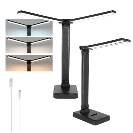 Brilagi - LED stolna lampa s mogućnošću prigušivanja MODO DUO LED/8W/5V 3000/4000/6500K crna