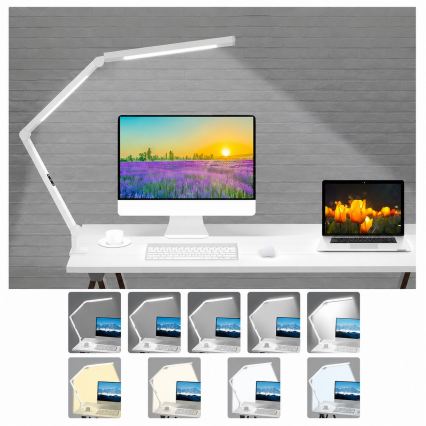 Brilagi - VARIO LED stolna lampa, s mogućnošću prigušivanja na dodir, fleksibilna, 12W/230V, 3000/4000/5000/6500K, CRI 92, bijela