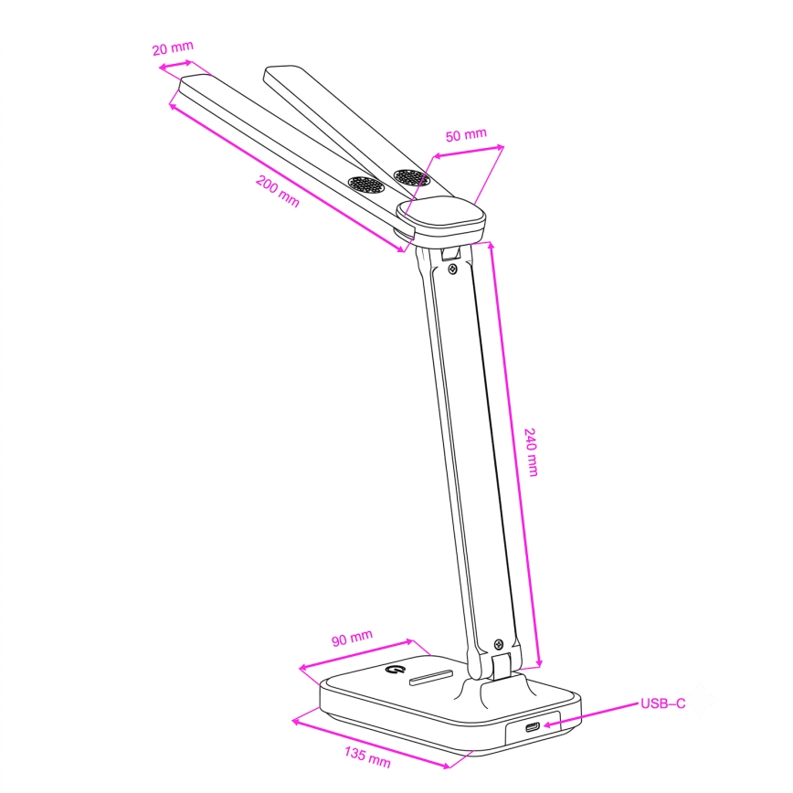 BRILAGI - LED stolna svjetiljka s prigušivanjem MODO DUO LED/8W/5V 3000/4000/6500K bijela