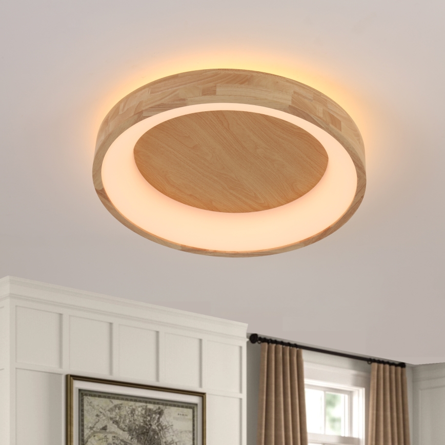 Brilagi - LED stropna svjetiljka FALCON WOOD LED/40W/230V 3000/4000/6000K Ø 60 cm drvo