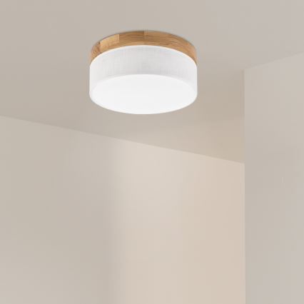 Brilagi - LED Stropna lampa BELLADONNA LED/20W/230V Ø 30 cm bijela/ hrast