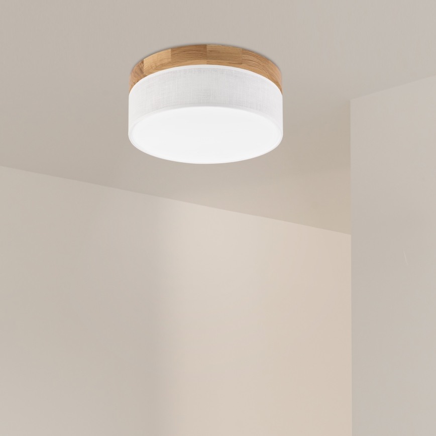 Brilagi - LED Stropna lampa BELLADONNA LED/20W/230V Ø 30 cm bijela/ hrast