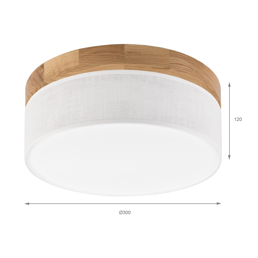 Brilagi - LED Stropna lampa BELLADONNA LED/20W/230V Ø 30 cm bijela/ hrast