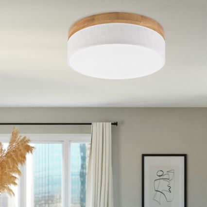 Brilagi - LED Stropna lampa BELLADONNA LED/36W/230V Ø 40 cm bijela/hrast