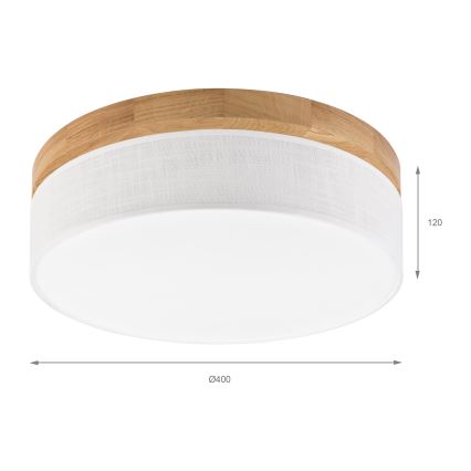 Brilagi - LED Stropna lampa BELLADONNA LED/36W/230V Ø 40 cm bijela/hrast