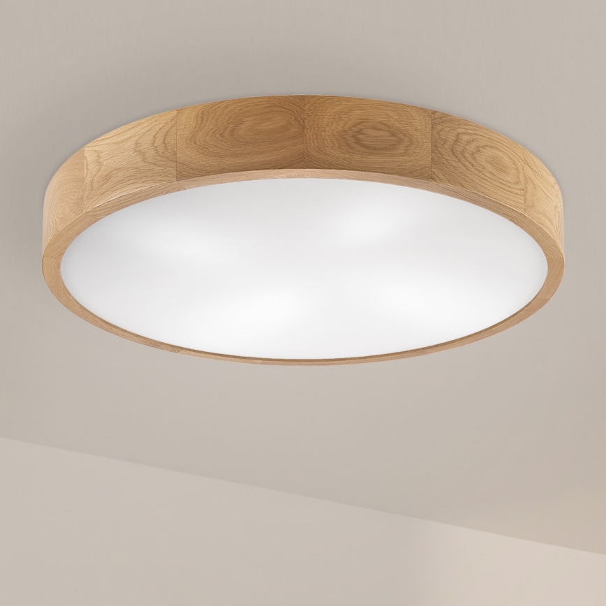 Brilagi - LED Stropna Lampa CARVALHO 4xE27/60W/230V hrast ø 57,5 cm