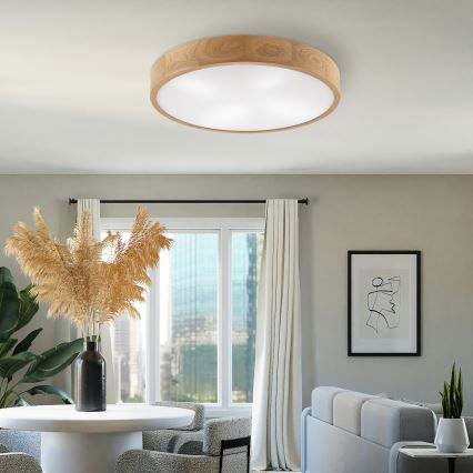 Brilagi - LED Stropna Lampa CARVALHO 4xE27/60W/230V hrast ø 57,5 cm