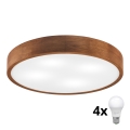 Brilagi - LED stropna lampa CARVALHO 4xE27/60W/230V u drvenoj boji trešnje promjera 57,5 cm
