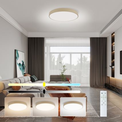 Brilagi - LED Stropna svjetla POOL SMART LED/60W/230V 3000-6000K pr. 50 cm Wi-Fi Tuya bež + daljinski upravljač