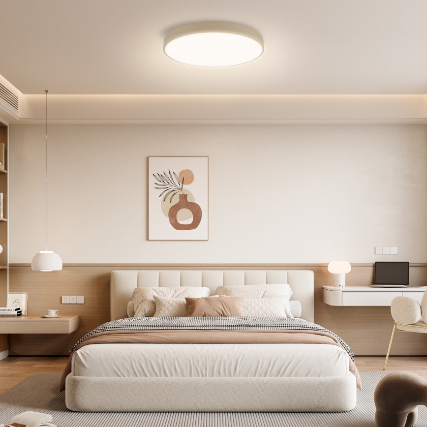 Brilagi - LED Stropna svjetla POOL SMART LED/60W/230V 3000-6000K pr. 50 cm Wi-Fi Tuya bež + daljinski upravljač