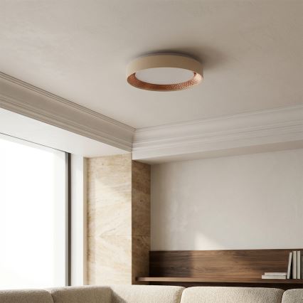 Brilagi - Prigušivo LED stropno svjetlo WALDO LED/48W/230V 3000-6500K Ø 40 cm bež/zlatno + daljinski upravljač