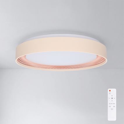 Brilagi - Prigušivo LED stropno svjetlo WALDO LED/48W/230V 3000-6500K Ø 40 cm bež/zlatno + daljinski upravljač