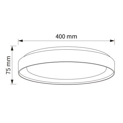 Brilagi - Prigušivo LED stropno svjetlo WALDO LED/48W/230V 3000-6500K Ø 40 cm bež/zlatno + daljinski upravljač