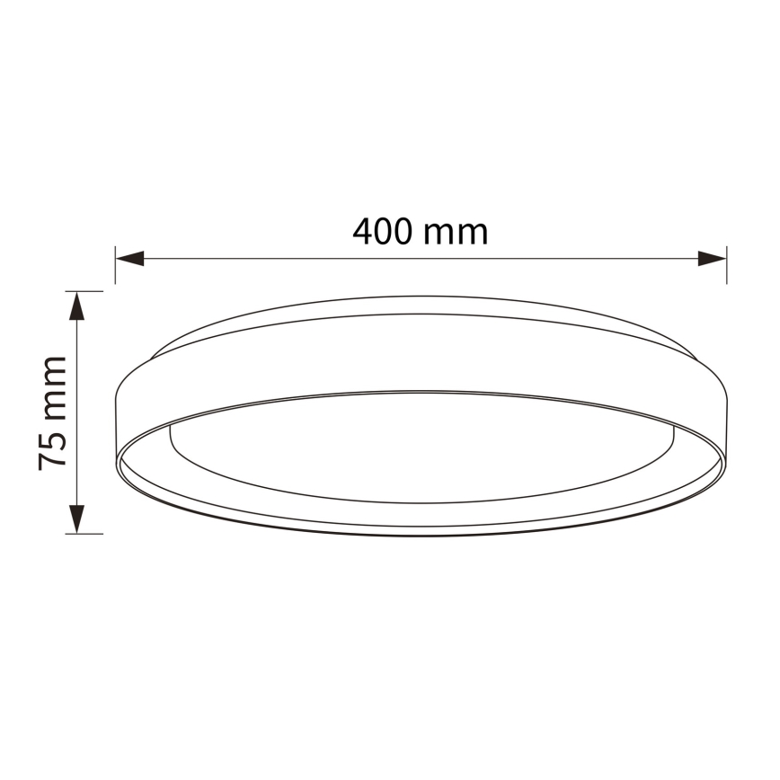Brilagi - Prigušivo LED stropno svjetlo WALDO LED/48W/230V 3000-6500K Ø 40 cm bež/zlatno + daljinski upravljač