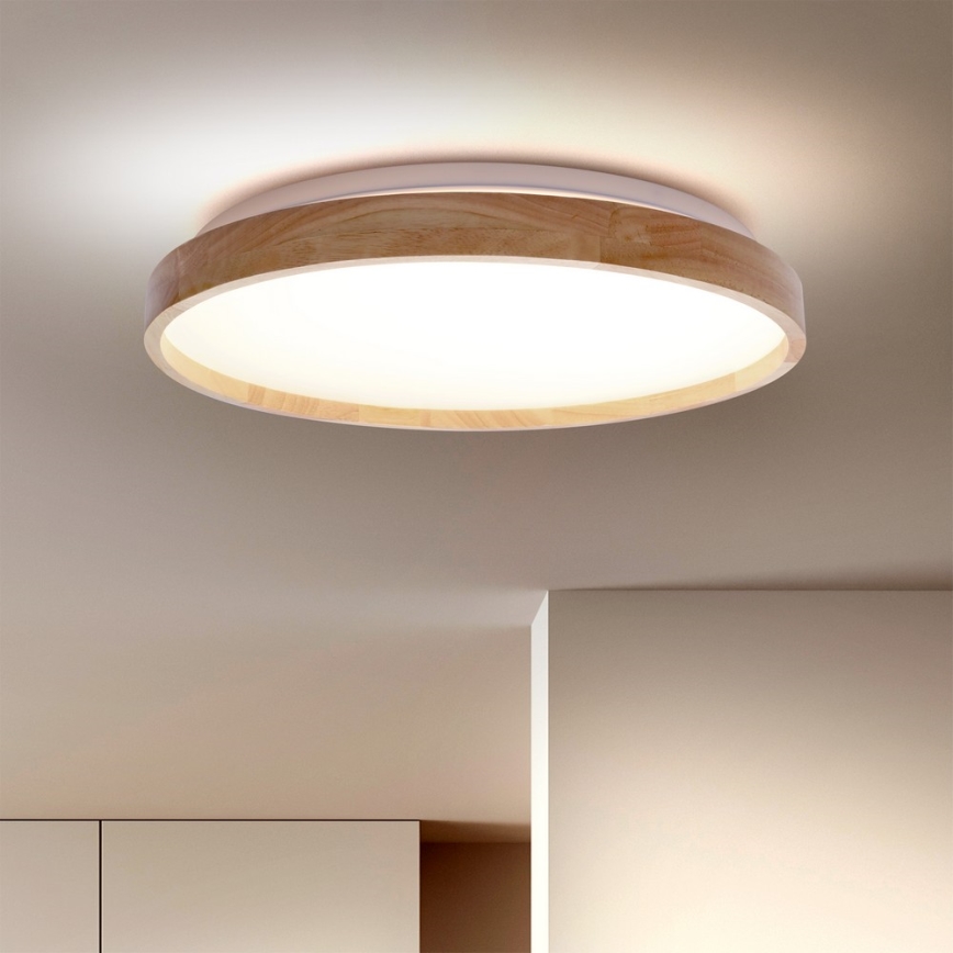 Brilagi - LED stropna svjetiljka s prigušivanjem ALSON LED/48W/230V 3000-6500K hrast promjer 39,5 cm + daljinski upravljač