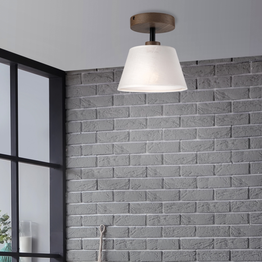 Brilagi - LED Stropna svjetiljka ANTHONY 1xE14/60W/230V hrast orah/bijela