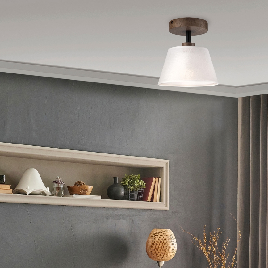 Brilagi - LED Stropna svjetiljka ANTHONY 1xE14/60W/230V hrast orah/bijela