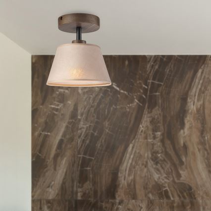 Brilagi - LED Stropna svjetiljka ANTHONY 1xE14/60W/230V hrast orah/bež