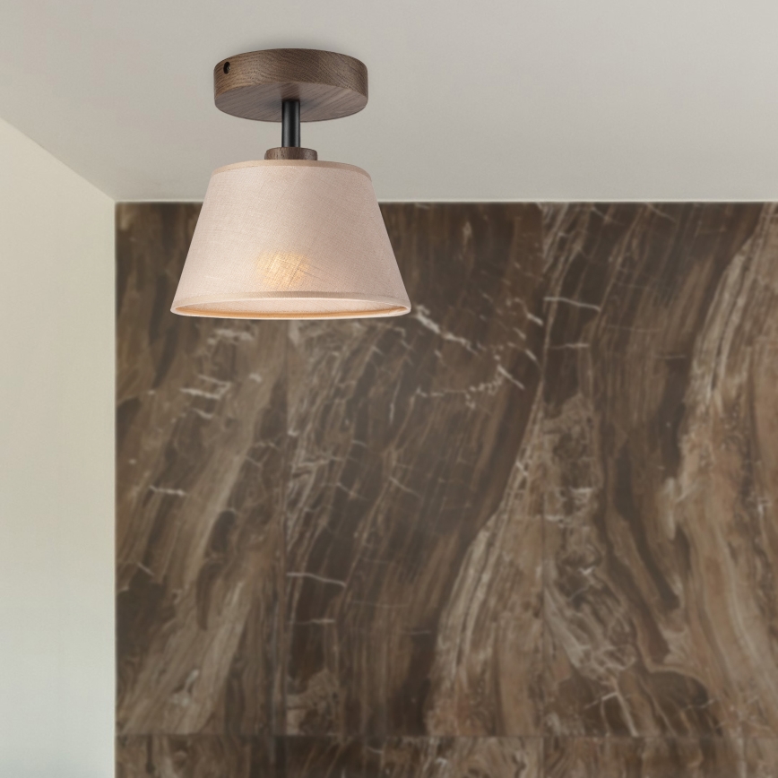 Brilagi - LED Stropna svjetiljka ANTHONY 1xE14/60W/230V hrast orah/bež