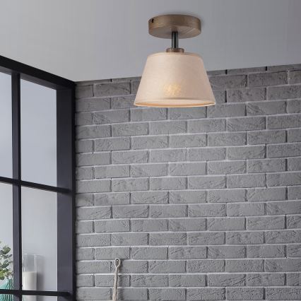Brilagi - LED Stropna svjetiljka ANTHONY 1xE14/60W/230V hrast orah/bež