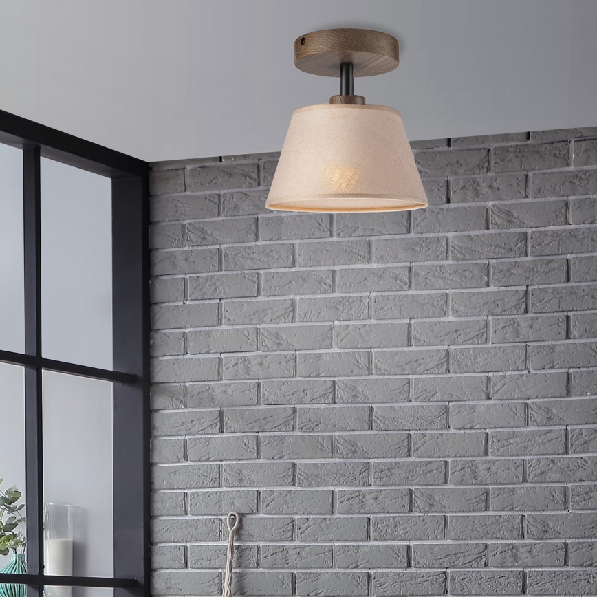 Brilagi - LED Stropna svjetiljka ANTHONY 1xE14/60W/230V hrast orah/bež