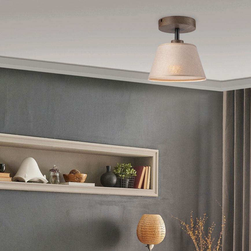 Brilagi - LED Stropna svjetiljka ANTHONY 1xE14/60W/230V hrast orah/bež