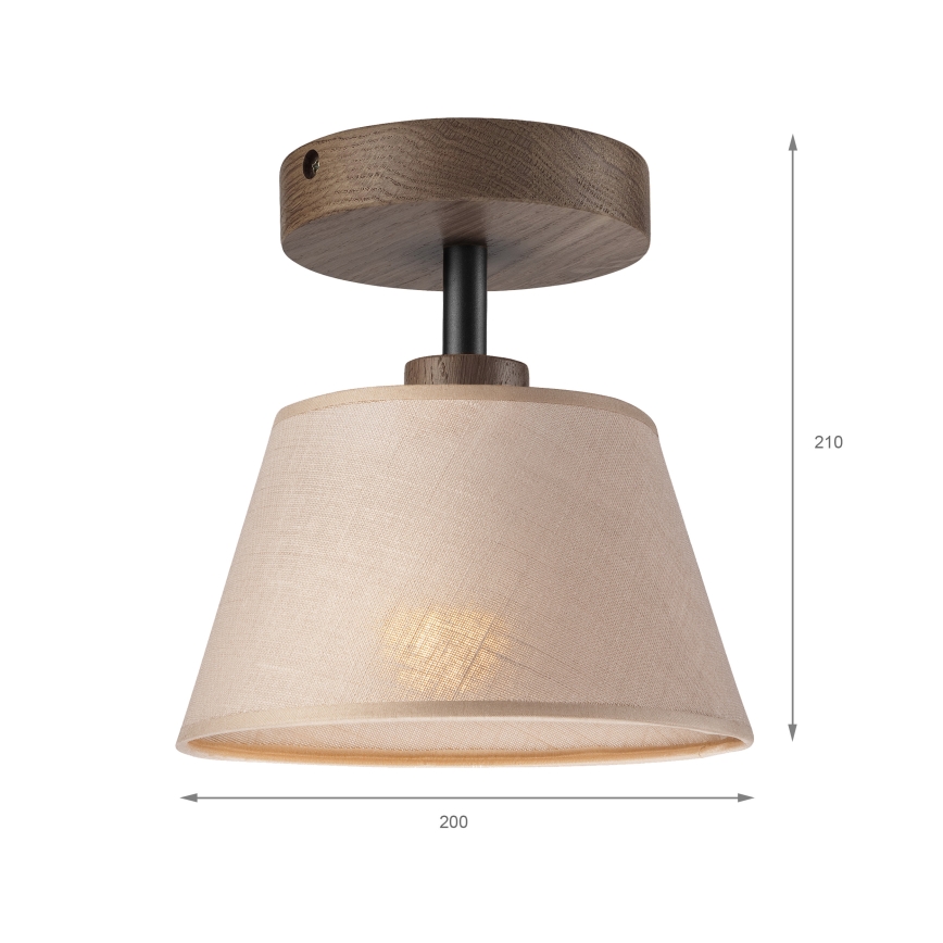 Brilagi - LED Stropna svjetiljka ANTHONY 1xE14/60W/230V hrast orah/bež