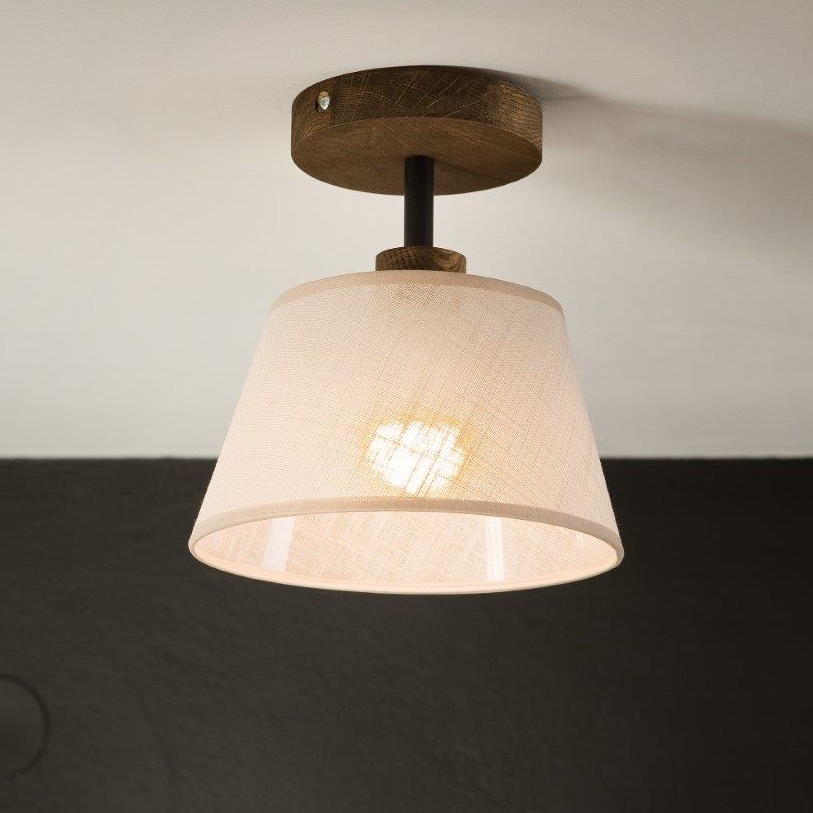 Brilagi - LED Stropna svjetiljka ANTHONY 1xE14/60W/230V hrast orah/bež