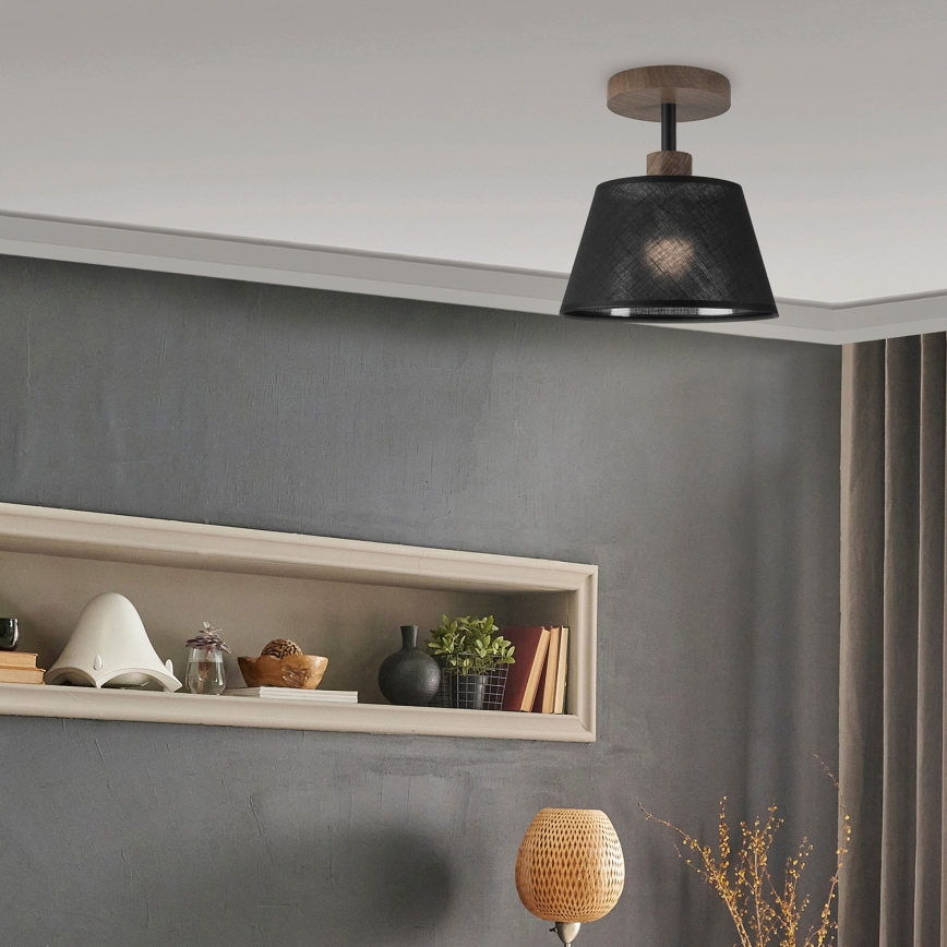 Brilagi - LED Stropna svjetiljka ANTHONY 1xE14/60W/230V hrast orah/crna