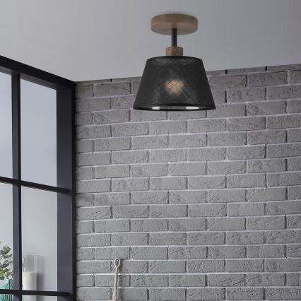 Brilagi - LED Stropna svjetiljka ANTHONY 1xE14/60W/230V hrast orah/crna