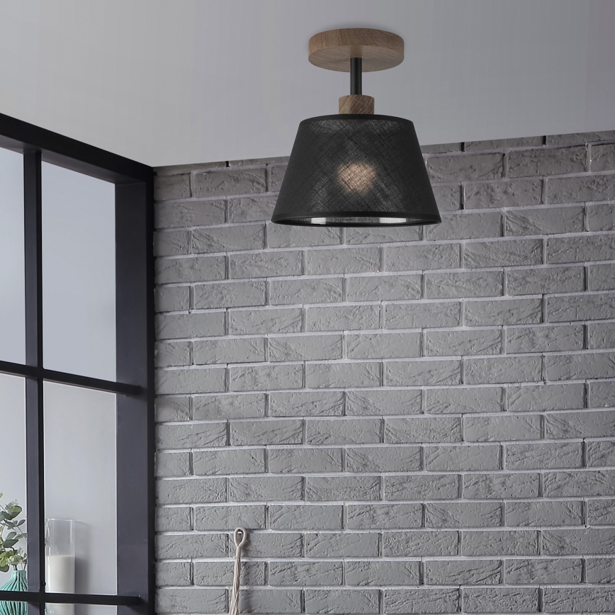 Brilagi - LED Stropna svjetiljka ANTHONY 1xE14/60W/230V hrast orah/crna
