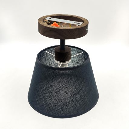 Brilagi - LED Stropna svjetiljka ANTHONY 1xE14/60W/230V hrast orah/crna