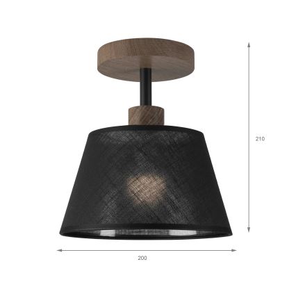 Brilagi - LED Stropna svjetiljka ANTHONY 1xE14/60W/230V hrast orah/crna