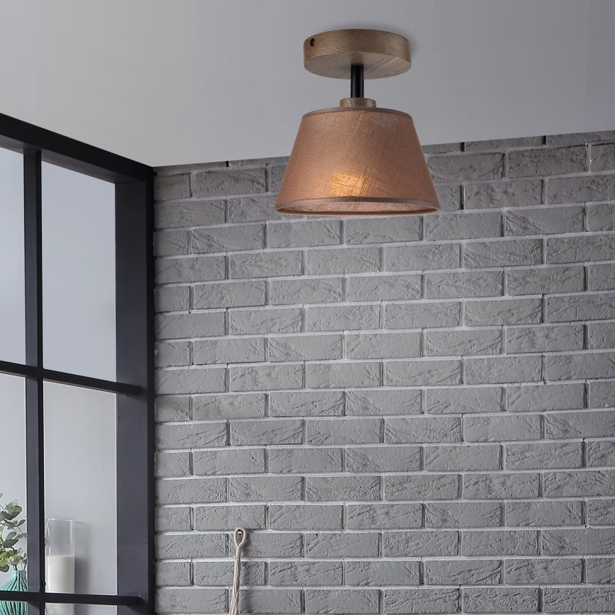 Brilagi - LED Stropna svjetiljka ANTHONY 1xE14/60W/230V hrast orah/smeđa