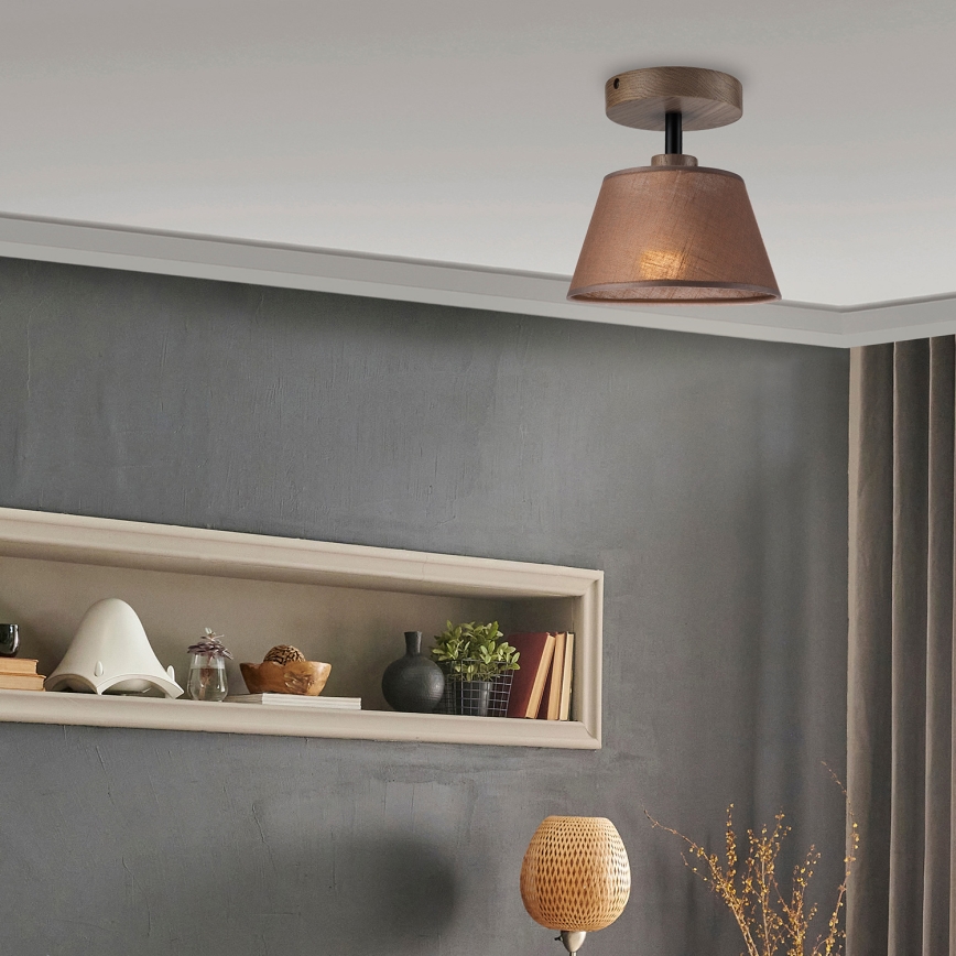 Brilagi - LED Stropna svjetiljka ANTHONY 1xE14/60W/230V hrast orah/smeđa